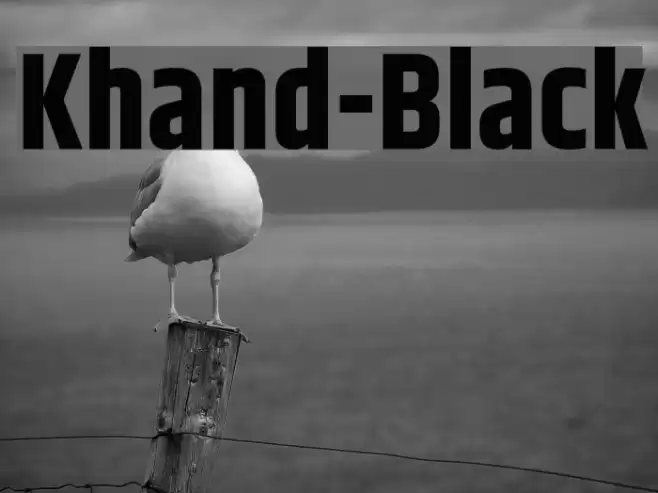 Khand-Black フォント examples