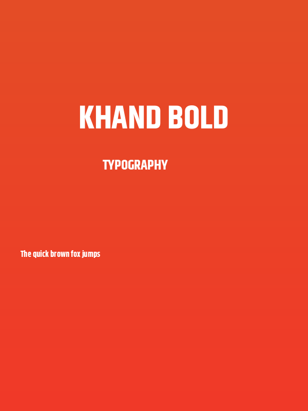 Khand Bold Poster