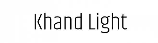 Khand Light  Descarca Fonturi Gratis
