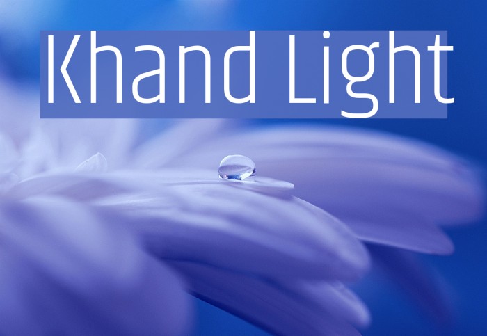Khand Light Font examples