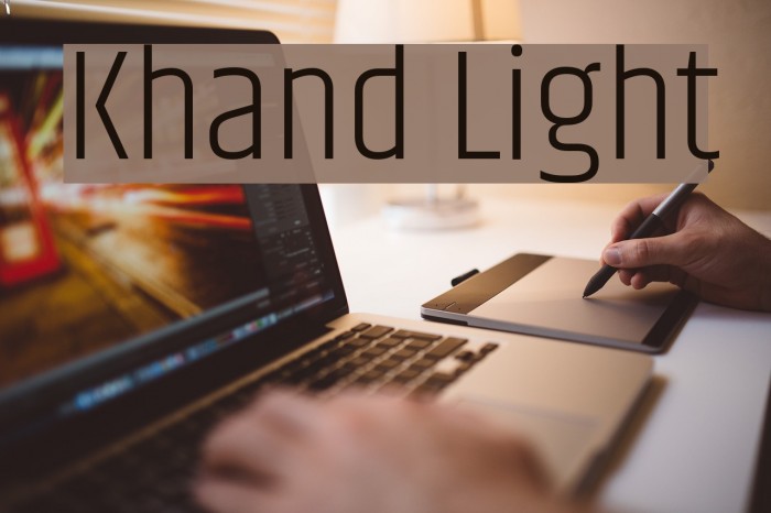 Khand Light Font examples