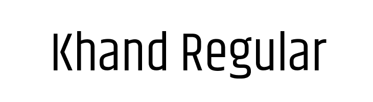 Khand Regular  font caratteri gratis