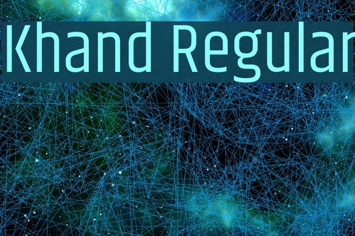 Khand Regular Font examples