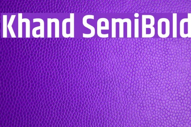 Khand SemiBold Example 3