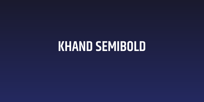 Khand SemiBold Social Header