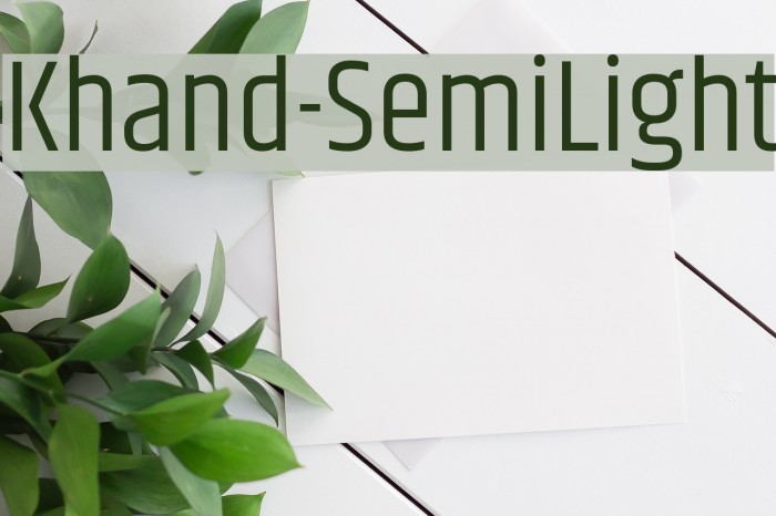 Khand-SemiLight Font examples