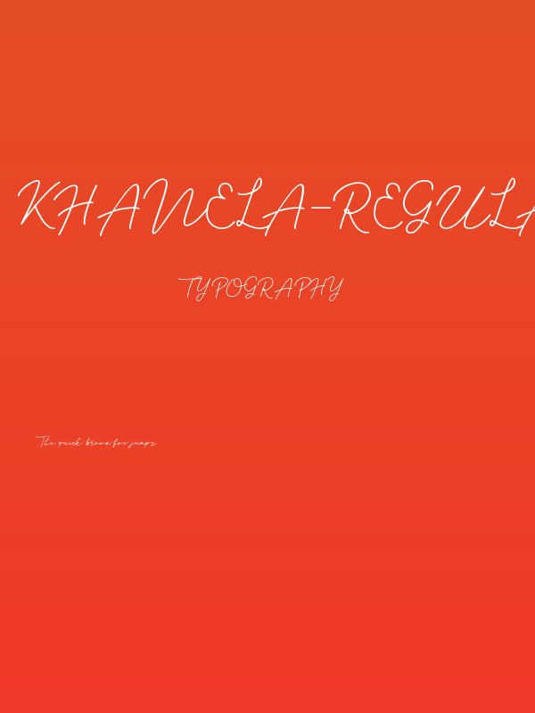 Khanela-Regular Poster