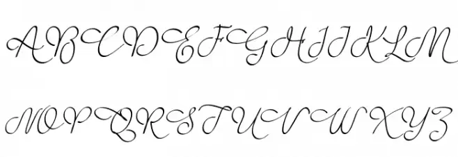 KhanzaScript Schriftart Groß