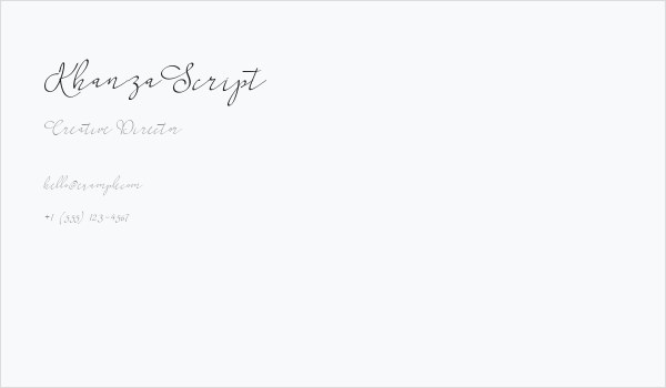 KhanzaScript Business Card