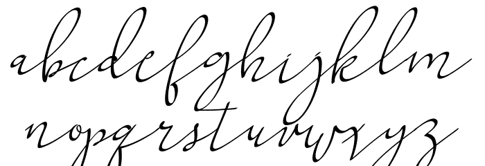 KhanzaScript Font LOWERCASE