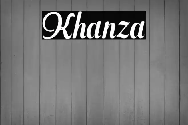 Khanza Font examples