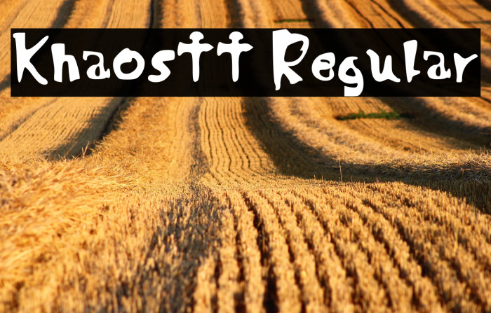 Khaostt Regular Font examples