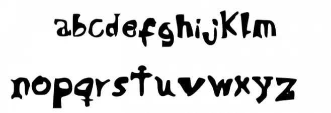 Khaostt Regular Font LOWERCASE
