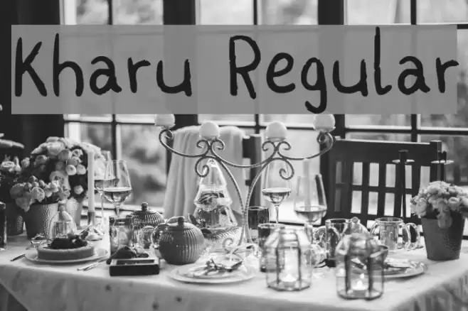 Kharu Regular Font examples
