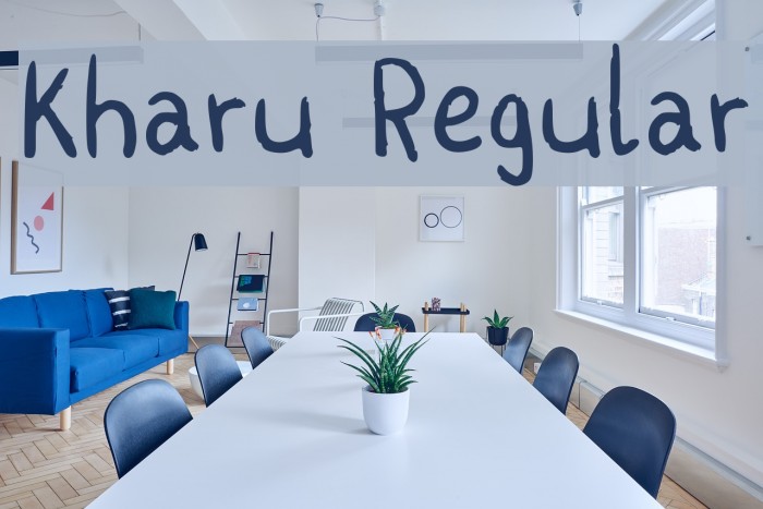 Kharu Regular Font examples