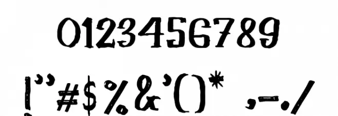 Khasanah Brush Font OTHER CHARS