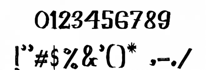 Khasanah Brush Font OTHER CHARS