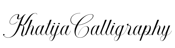 Khatija Calligraphy  フリーフォントのダウンロード