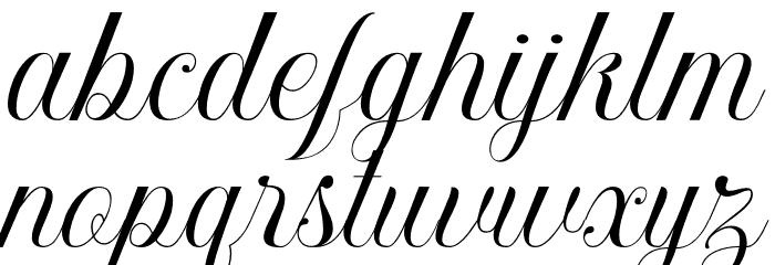 Khatija Calligraphy Font LOWERCASE