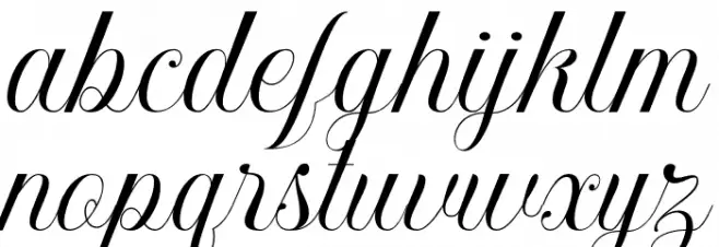 Khatija Calligraphy फ़ॉन्ट लोअरकेस