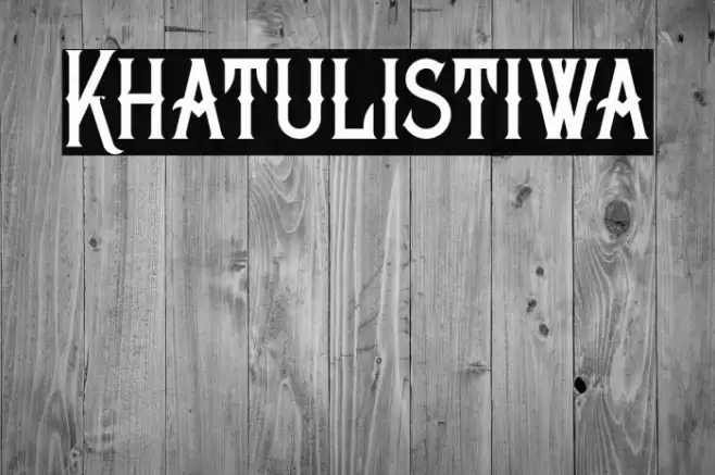 Khatulistiwa Font examples