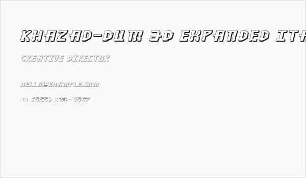 Khazad-Dum 3D Expanded Italic Business Card