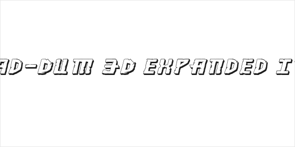 Khazad-Dum 3D Expanded Italic Logo