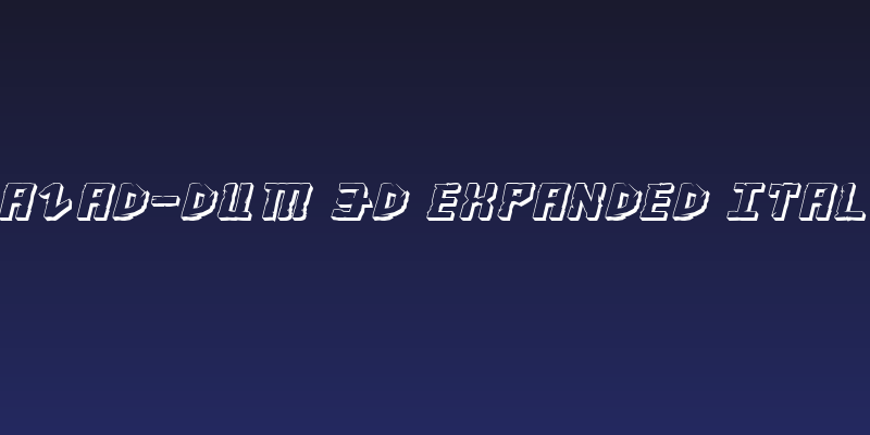 Khazad-Dum 3D Expanded Italic Social Header