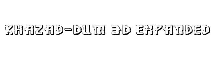 Khazad-Dum 3D Expanded  Frei Schriftart Herunterladen