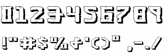 Khazad-Dum 3D Expanded Font OTHER CHARS