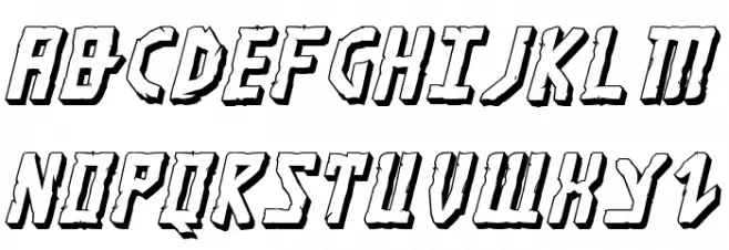Khazad-Dum 3D Italic Polices MAJUSCULES