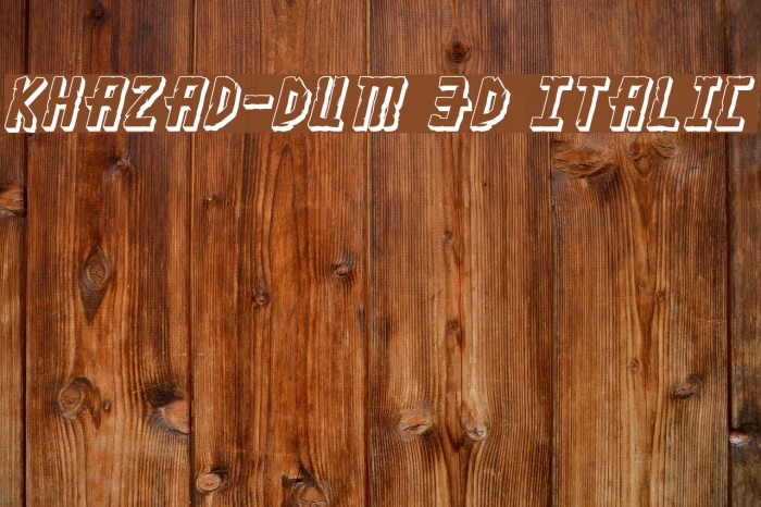 Khazad-Dum 3D Italic Font examples