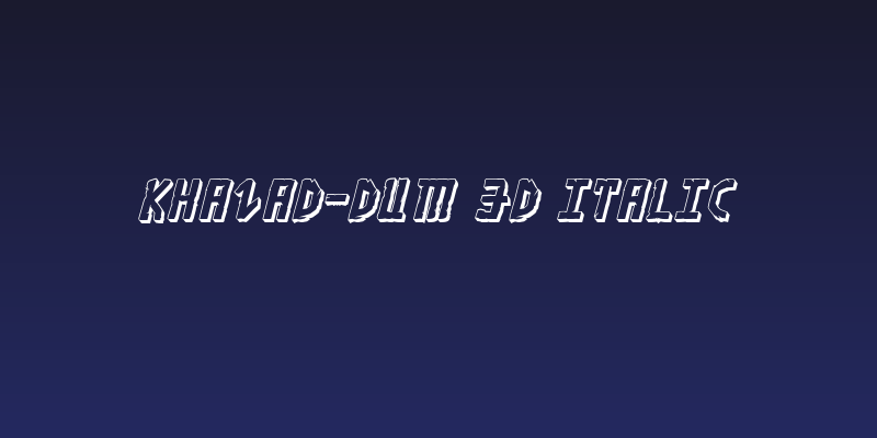 Khazad-Dum 3D Italic Social Header