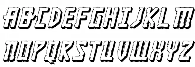 Khazad-Dum 3D Italic Caratteri MINUSCOLO