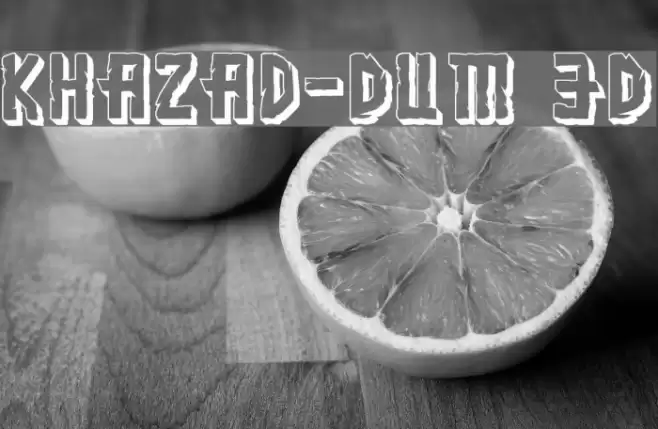 Khazad-Dum 3D Font examples