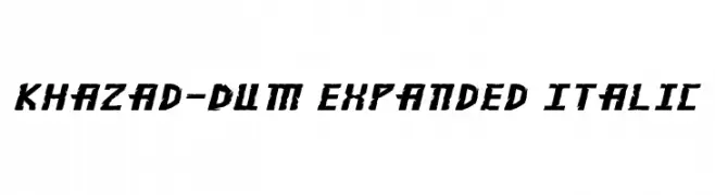Khazad-Dum Expanded Italic 