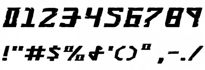 Khazad-Dum Expanded Italic Font OTHER CHARS