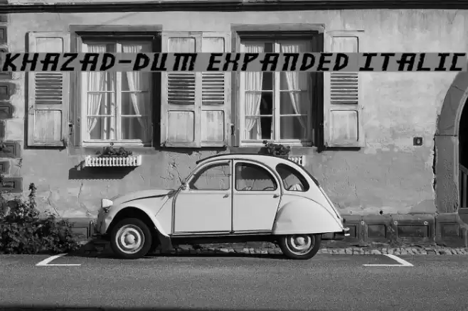 Khazad-Dum Expanded Italic Font examples