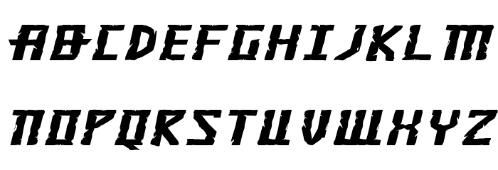 Khazad-Dum Expanded Italic Font LOWERCASE