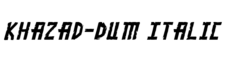 Khazad-Dum Italic  font caratteri gratis