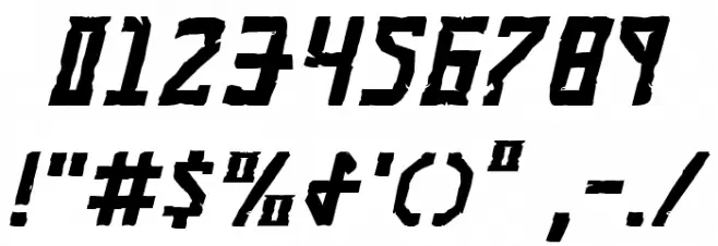 Khazad-Dum Italic Font OTHER CHARS