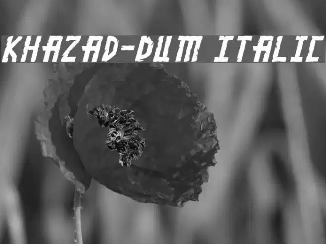 Khazad-Dum Italic Font examples