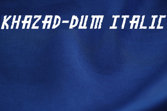 Khazad-Dum Italic Font examples