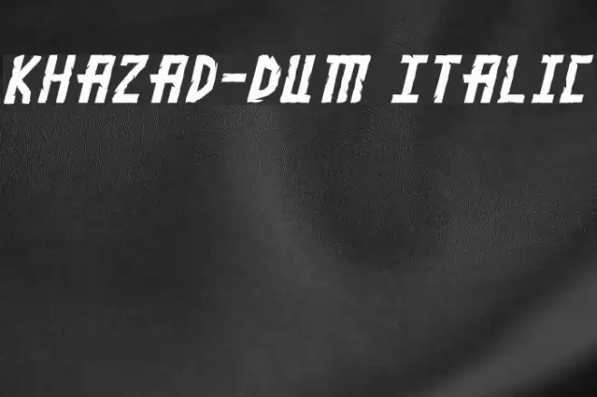 Khazad-Dum Italic Font examples