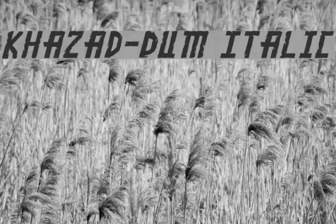 Khazad-Dum Italic Font examples