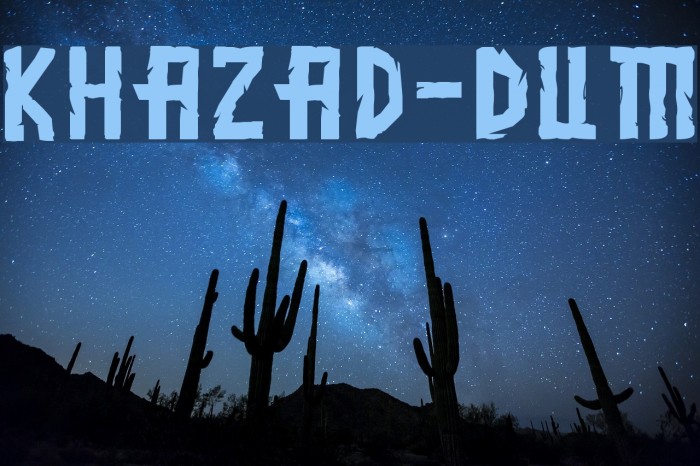 Khazad-Dum Font examples