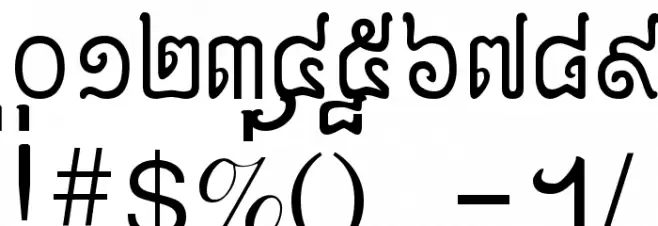 Khek Anlongvill Font OTHER CHARS