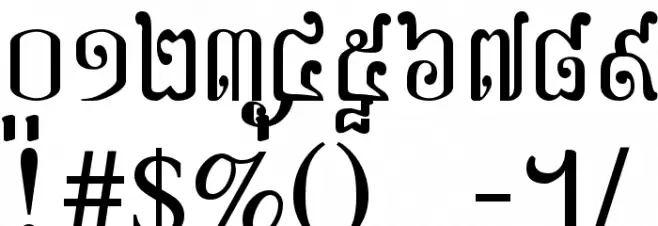 Khek Sangker Font OTHER CHARS