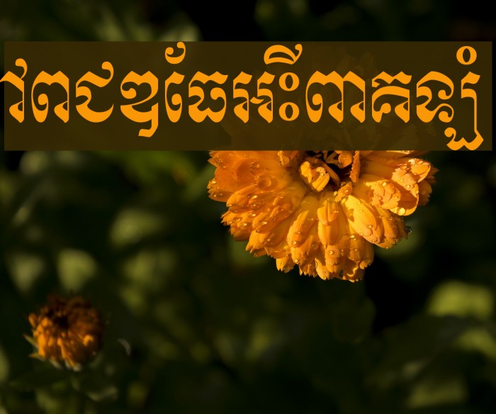 Khek Wat Sangker Font examples