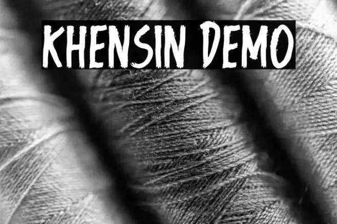 Khensin Demo Font examples